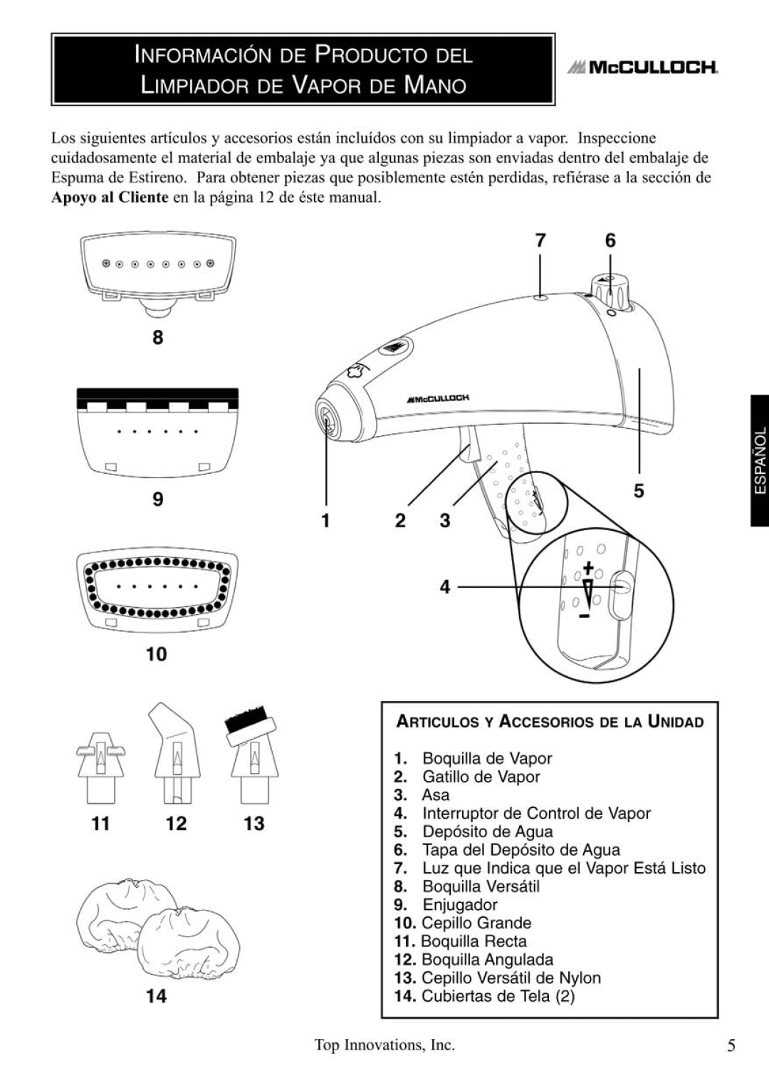 Top Innovations MC1235 manual 