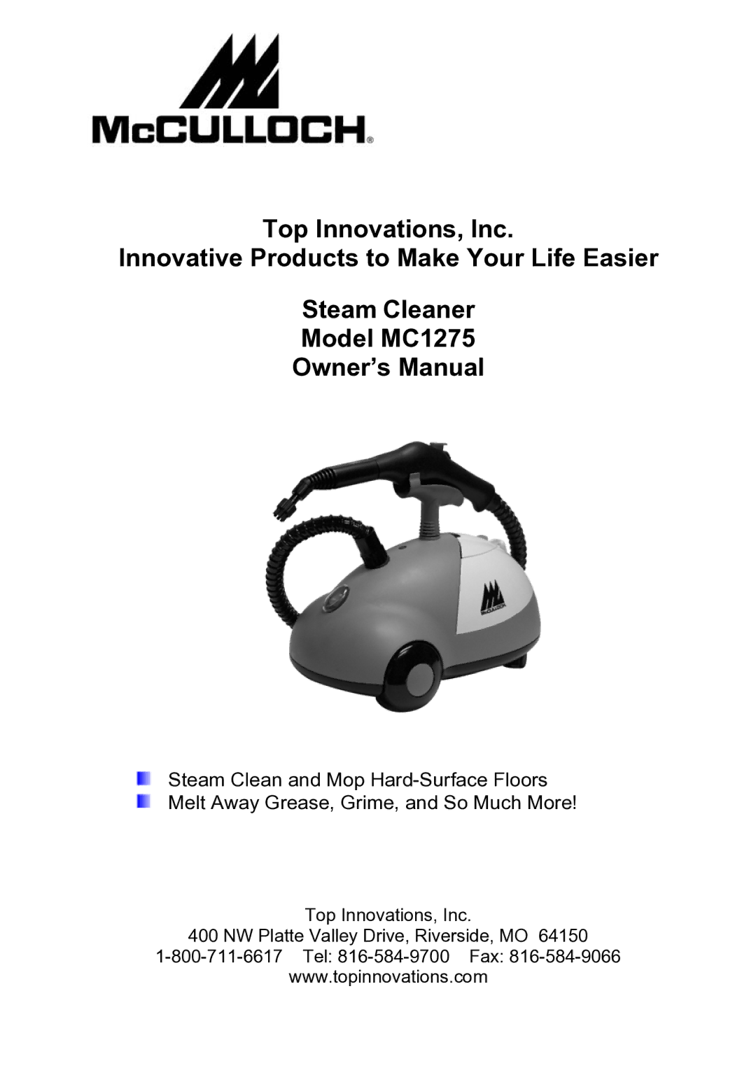 Top Innovations MC1275 owner manual 