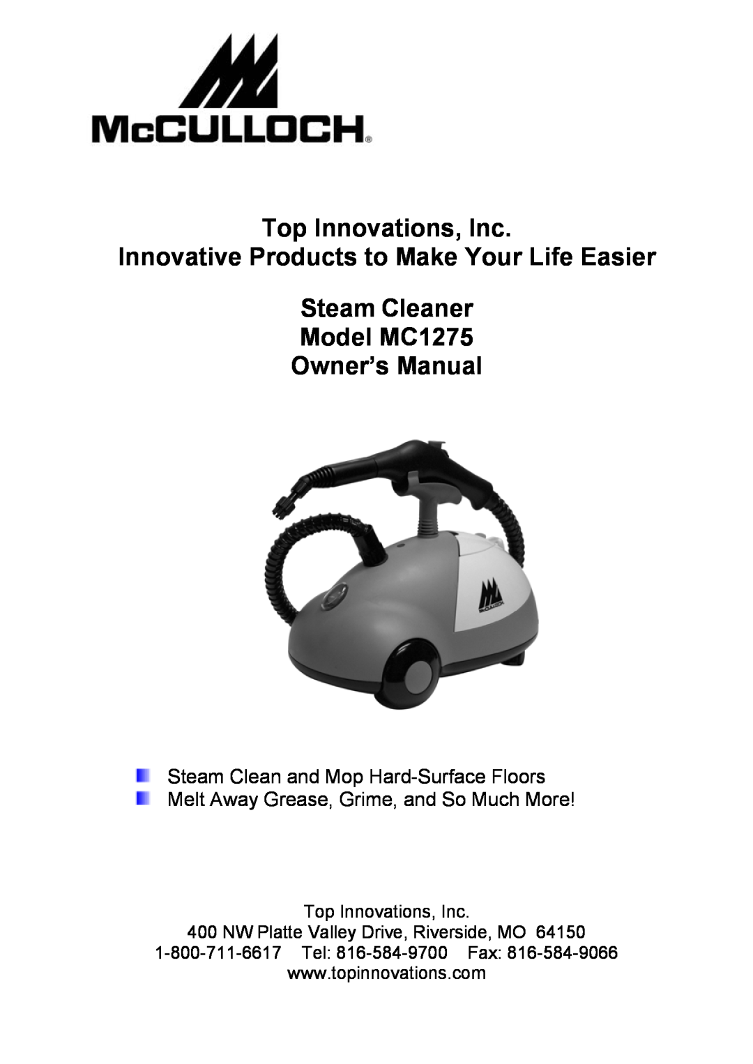 Top Innovations MC1275 owner manual Top Innovations, Inc, Innovative Products to Make Your Life Easier 