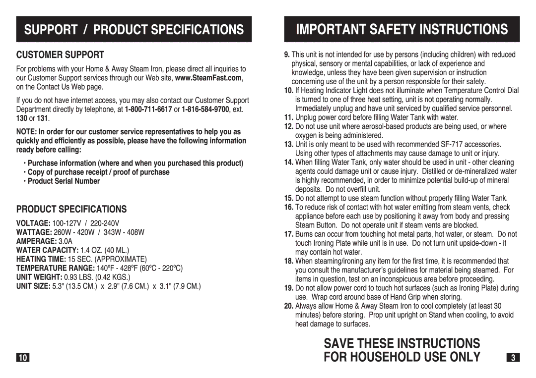 Top Innovations SF-717 manual 