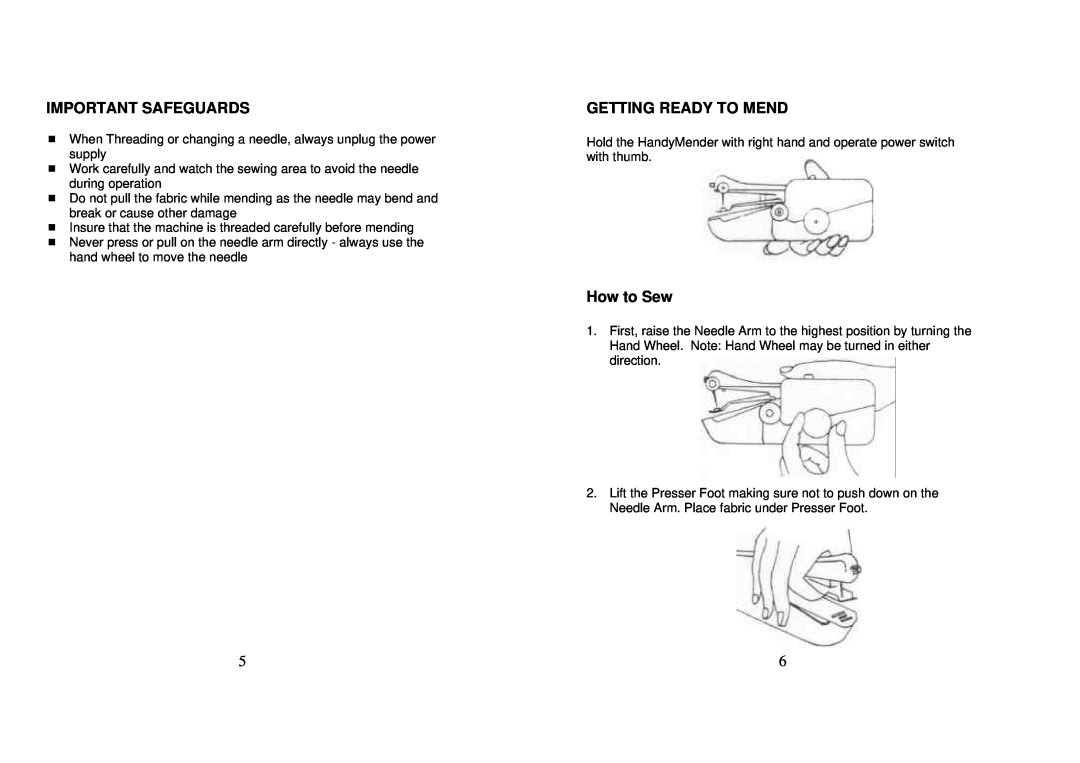 Top Innovations SP-400 owner manual Important Safeguards, Getting Ready To Mend, How to Sew 
