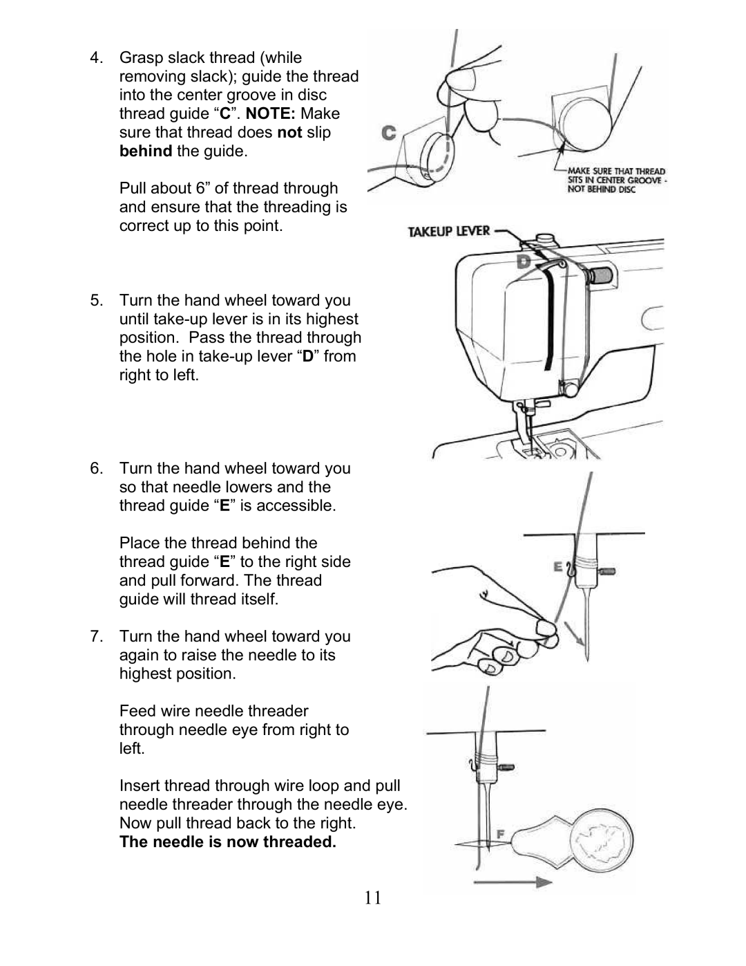 Top Innovations SP-402 owner manual Needle is now threaded 