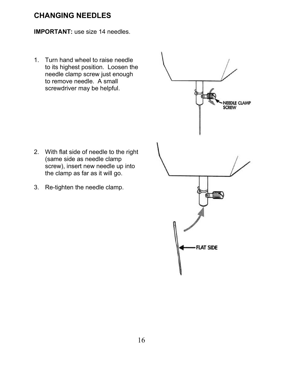 Top Innovations SP-402 owner manual Changing Needles 