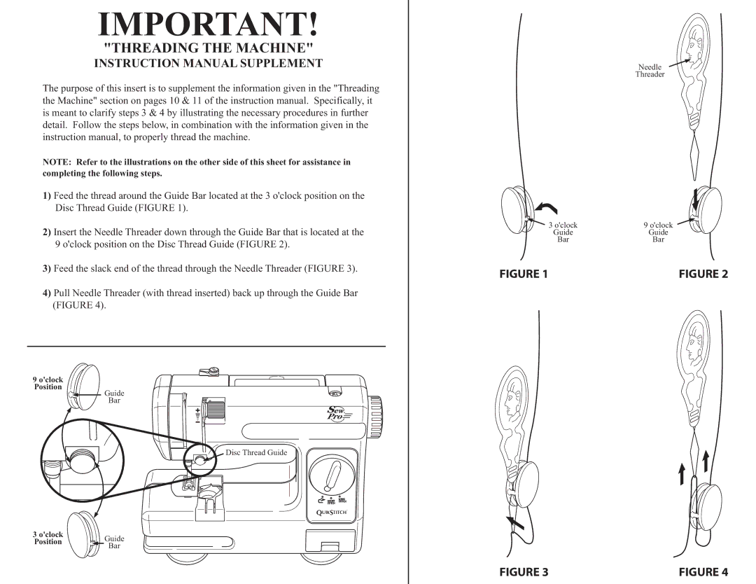 Top Innovations SP-402 owner manual Threading the Machine 