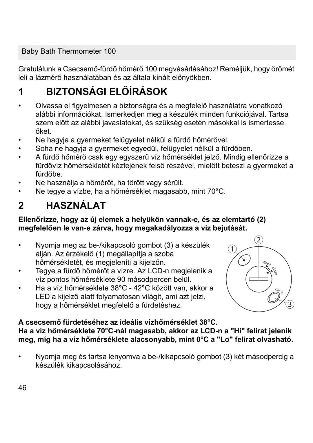 Topcom 100 manual Biztonsági ELėÍRÁSOK, Használat 