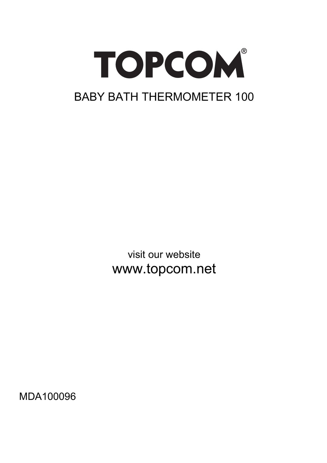 Topcom 100 manual Baby Bath Thermometer 