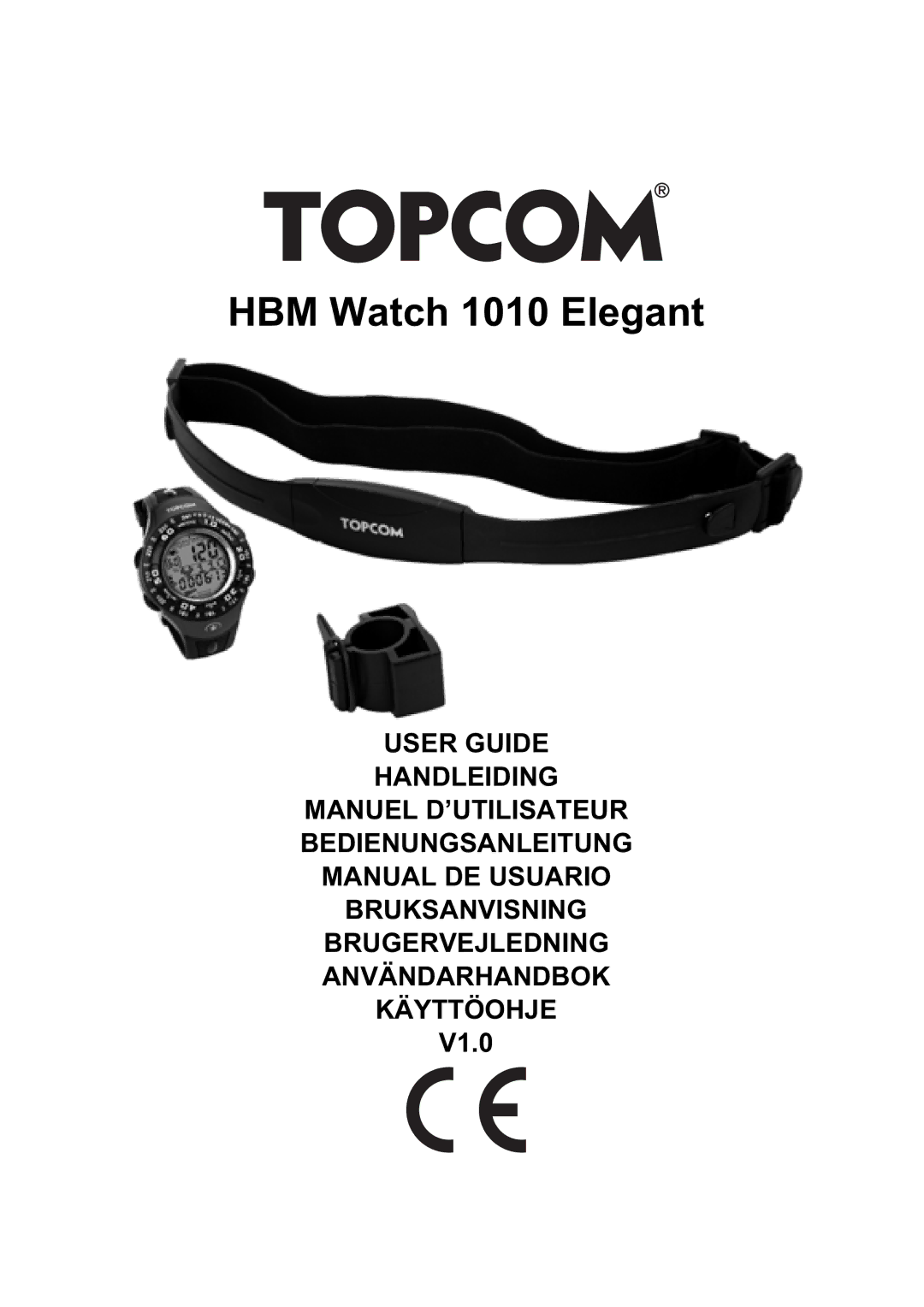 Topcom 1010 Elelgant manual HBM Watch 1010 Elegant, User Guide Handleiding 