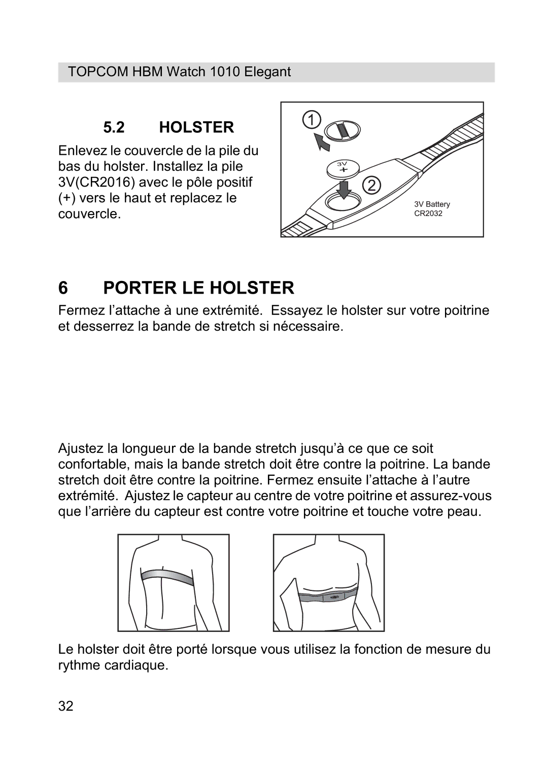 Topcom 1010 Elelgant manual Porter LE Holster 
