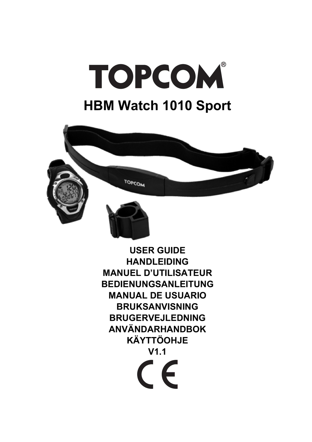 Topcom manual HBM Watch 1010 Sport, User Guide Handleiding 