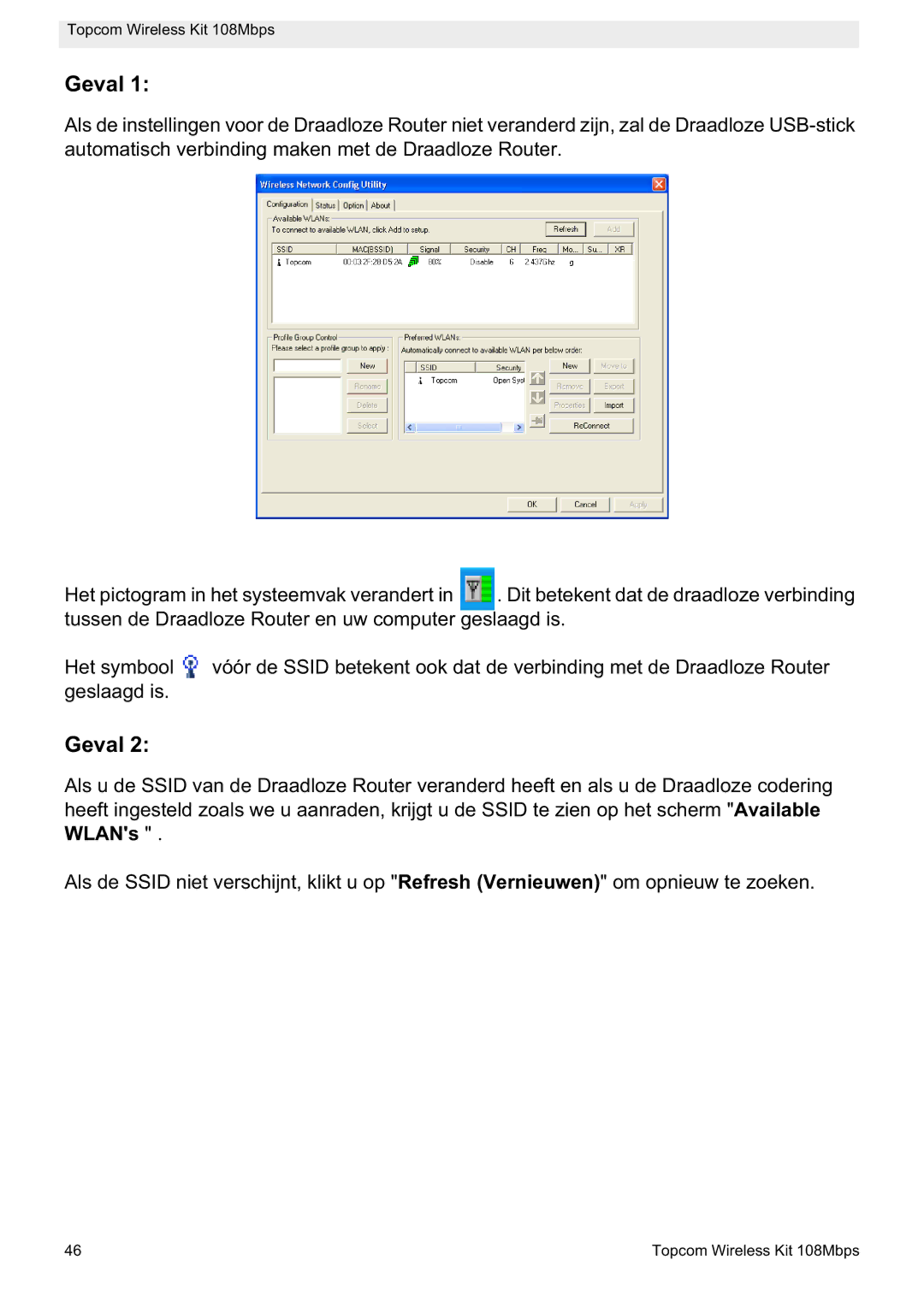 Topcom 108MBPS manual Geval 