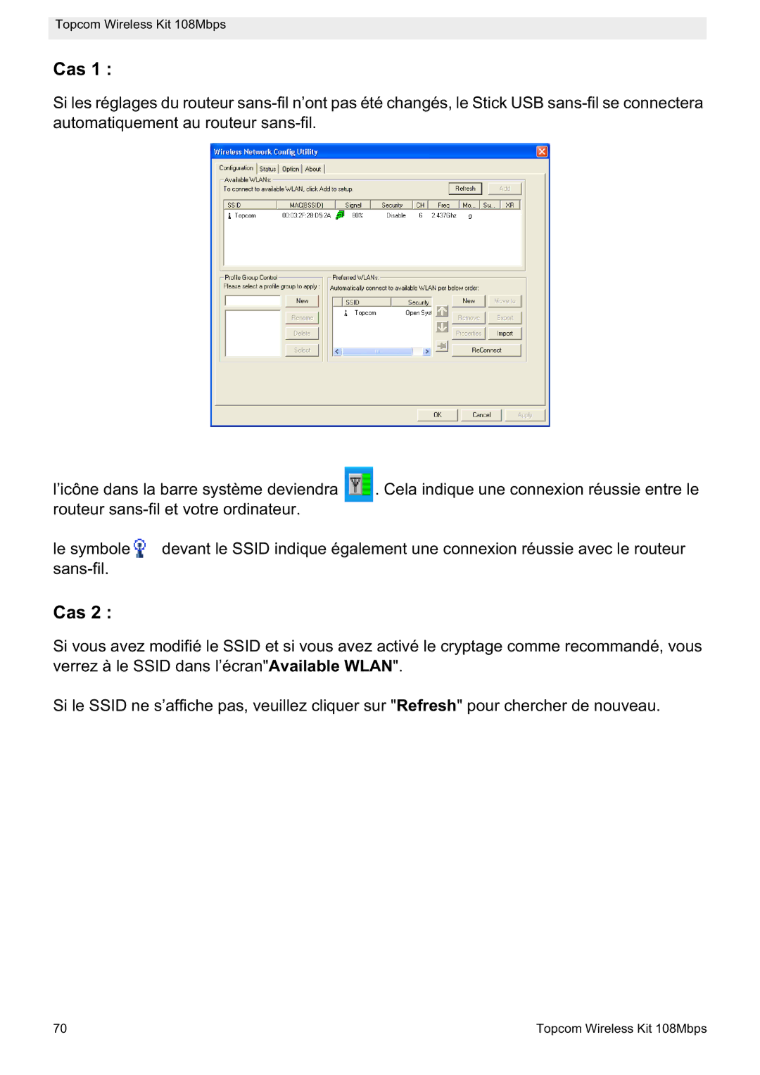 Topcom 108MBPS manual Cas 