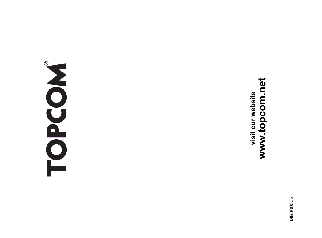 Topcom 1.1 manual Visit our website 