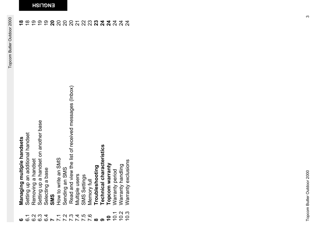 Topcom 1.1 manual Sms 