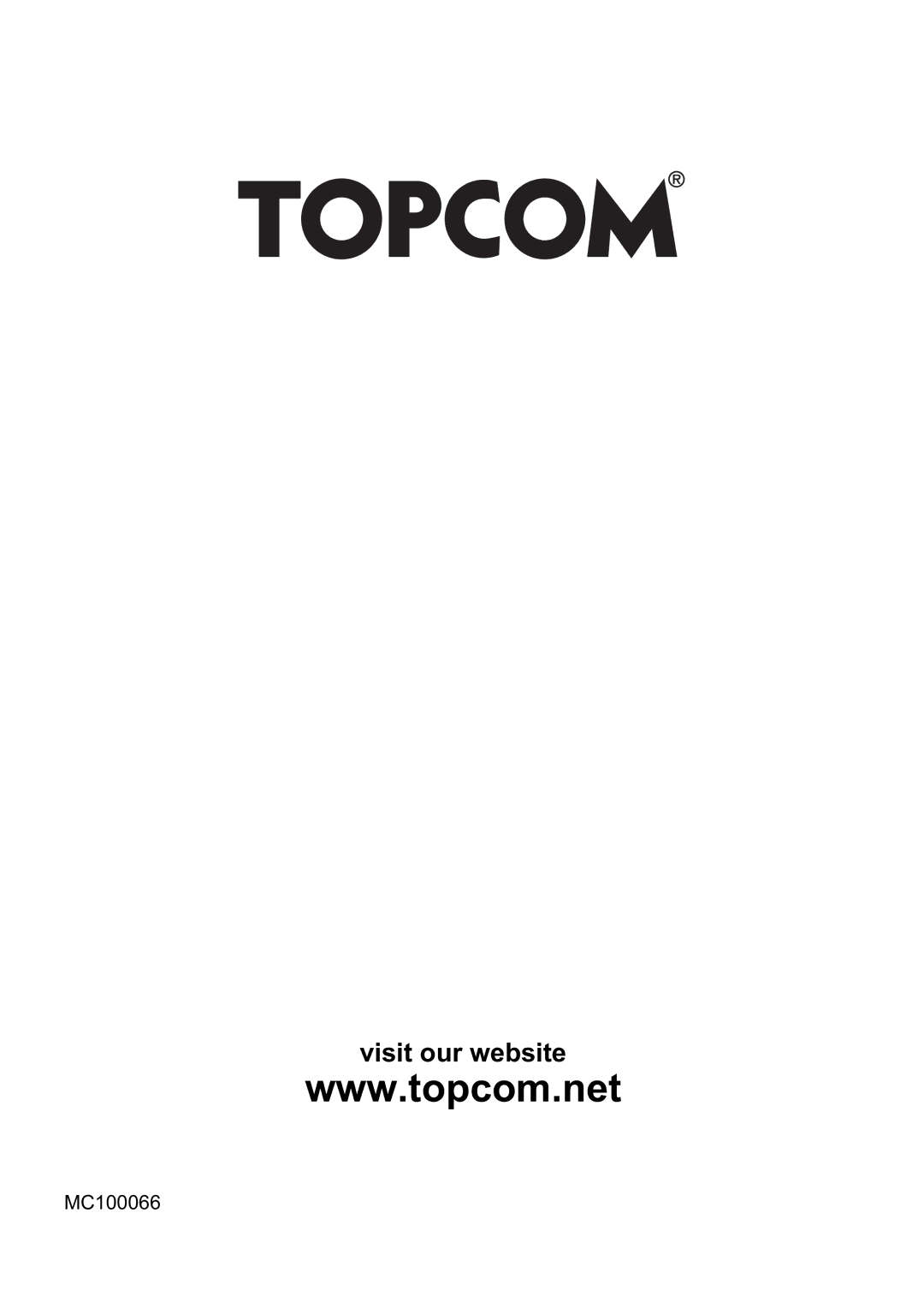 Topcom 1100 manual Visit our website 