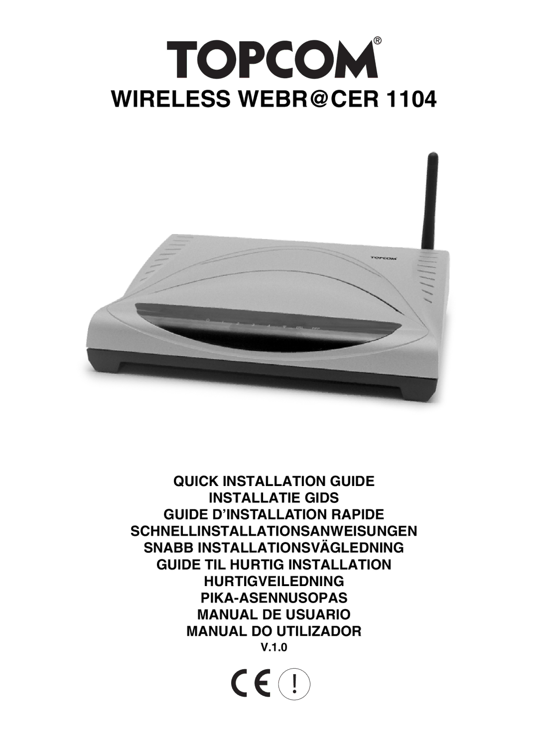 Topcom 1104 manual do utilizador Wireless WEBR@CER 