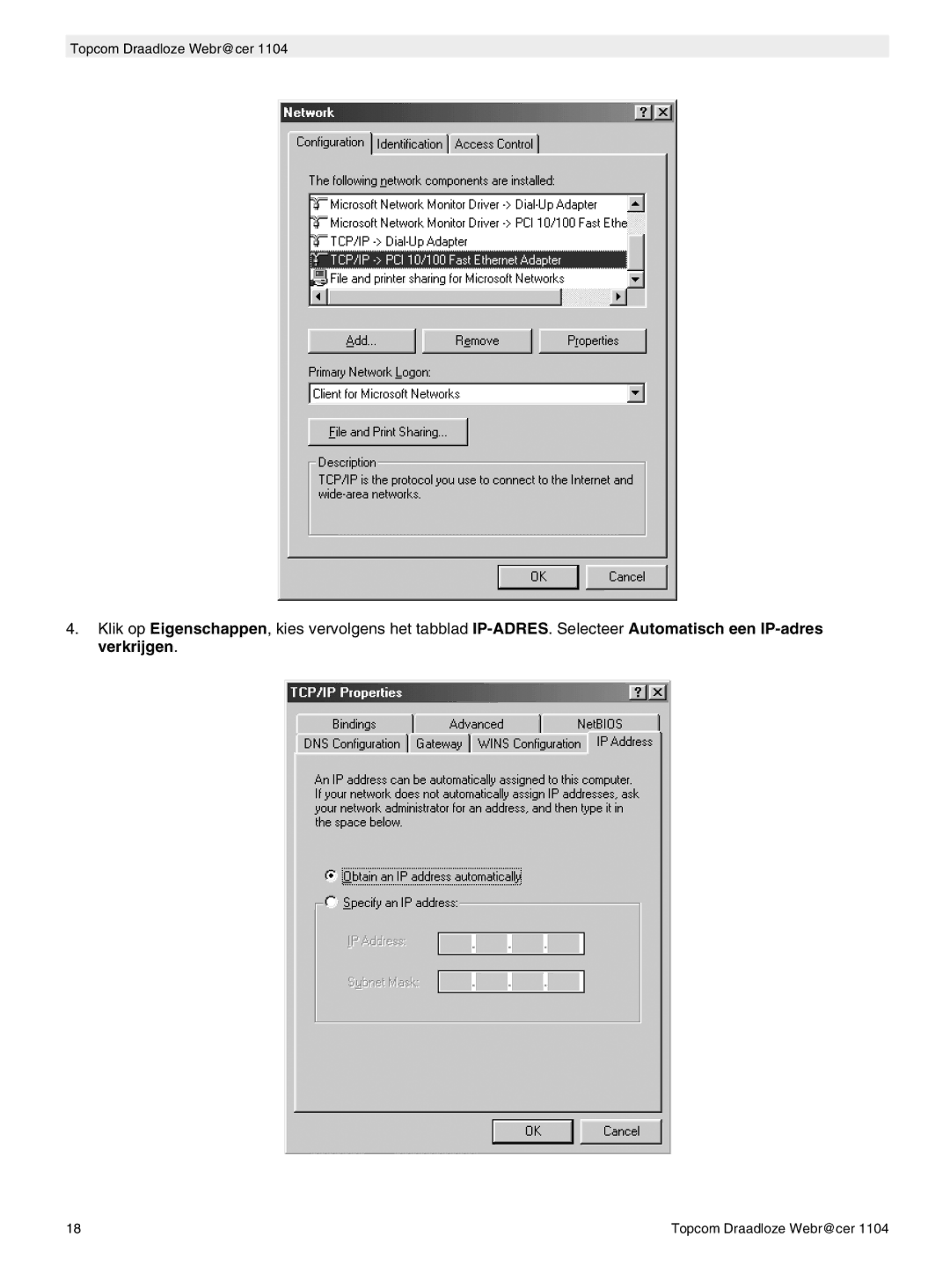 Topcom 1104 manual do utilizador Topcom Draadloze Webr@cer 