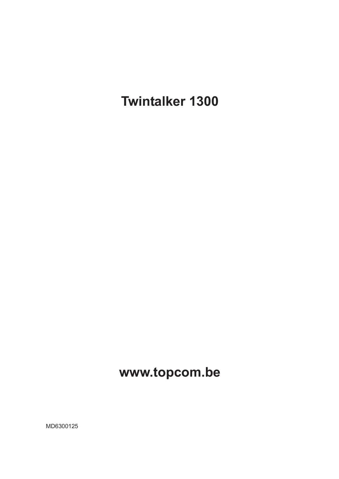 Topcom 1300 DUO PACK manual do utilizador Twintalker 