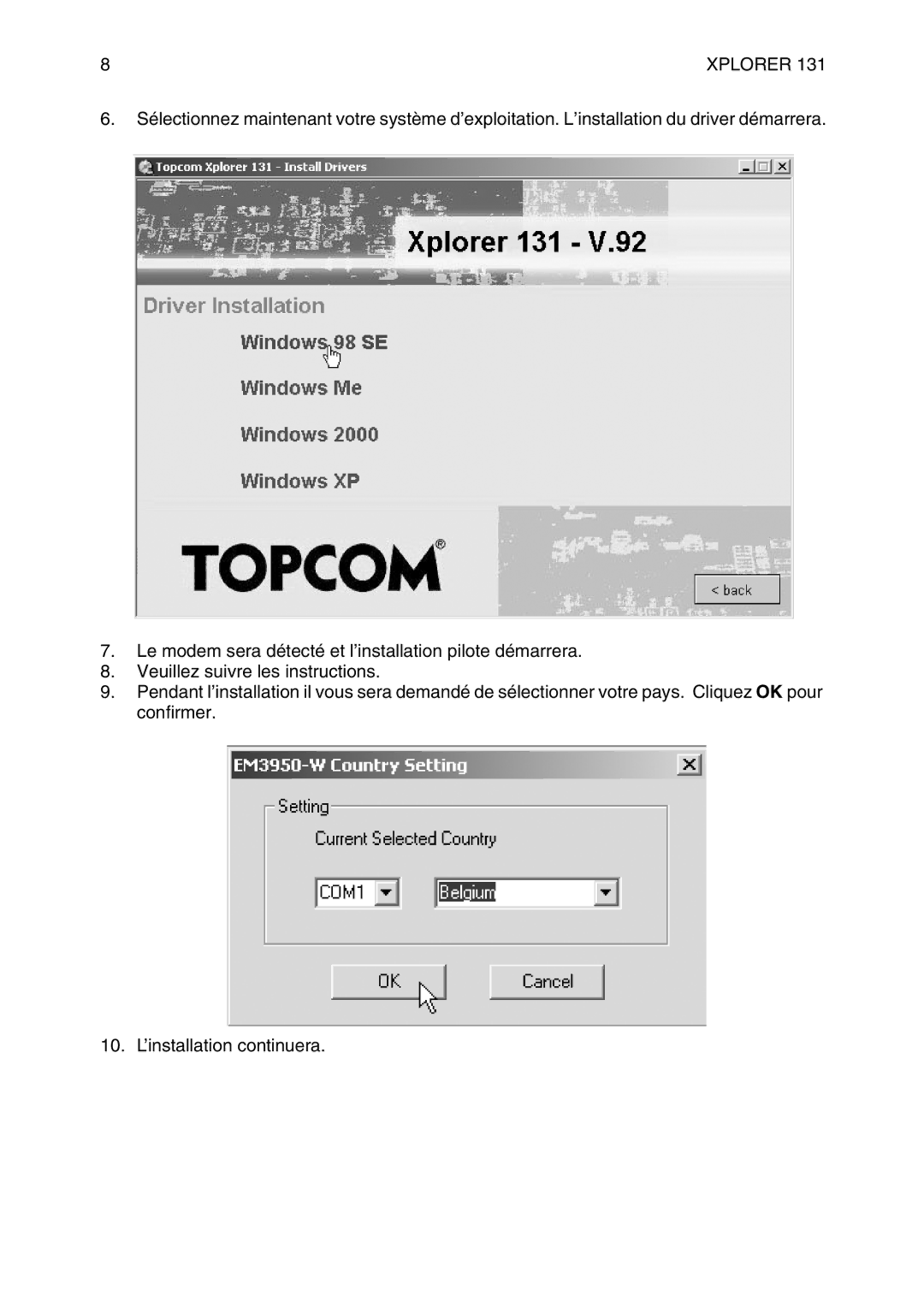 Topcom 136 manual Xplorer 