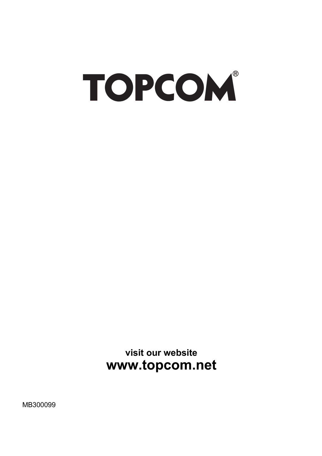 Topcom 1600 manual Visit our website 