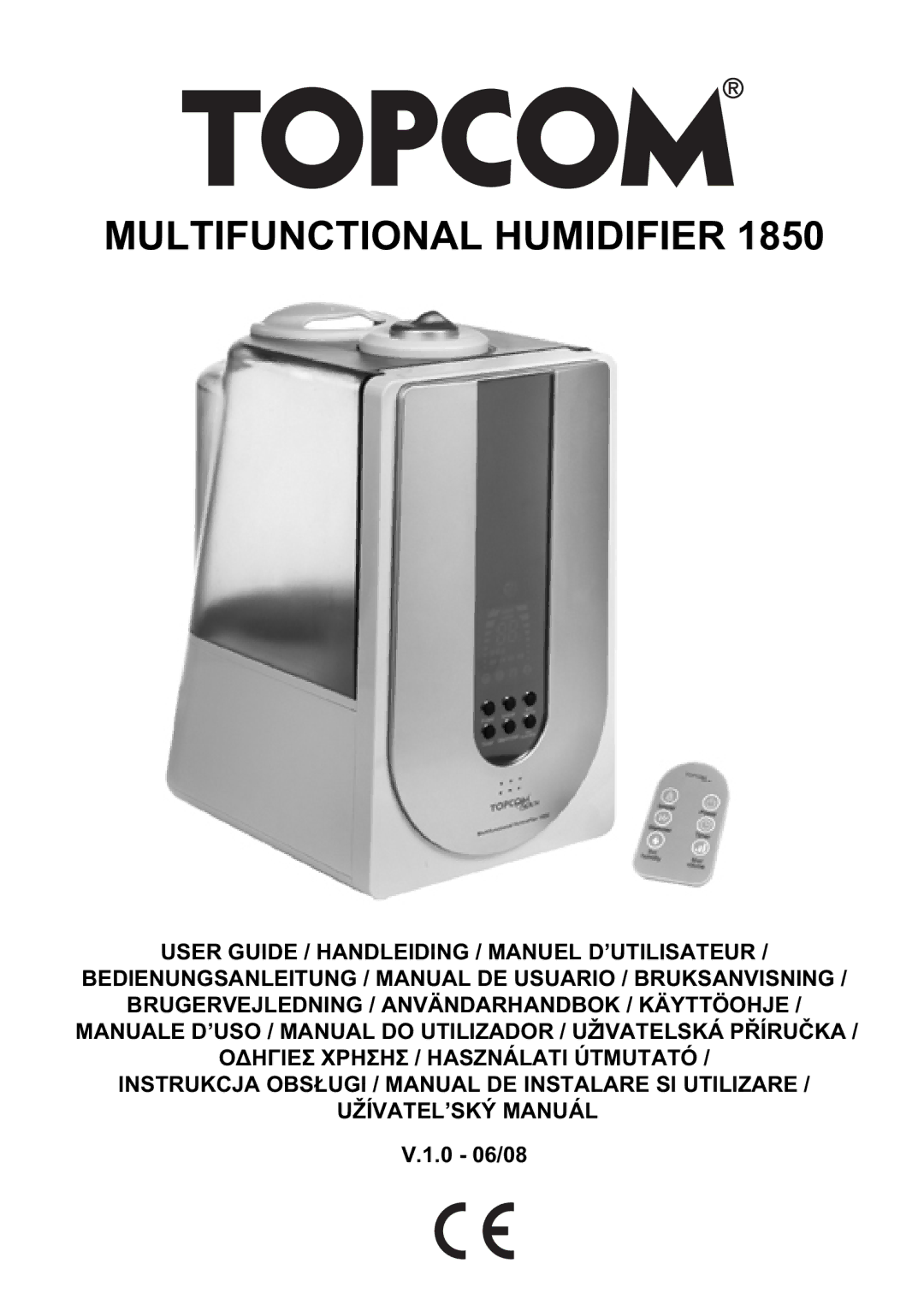 Topcom 1850 manual do utilizador Multifunctional Humidifier 