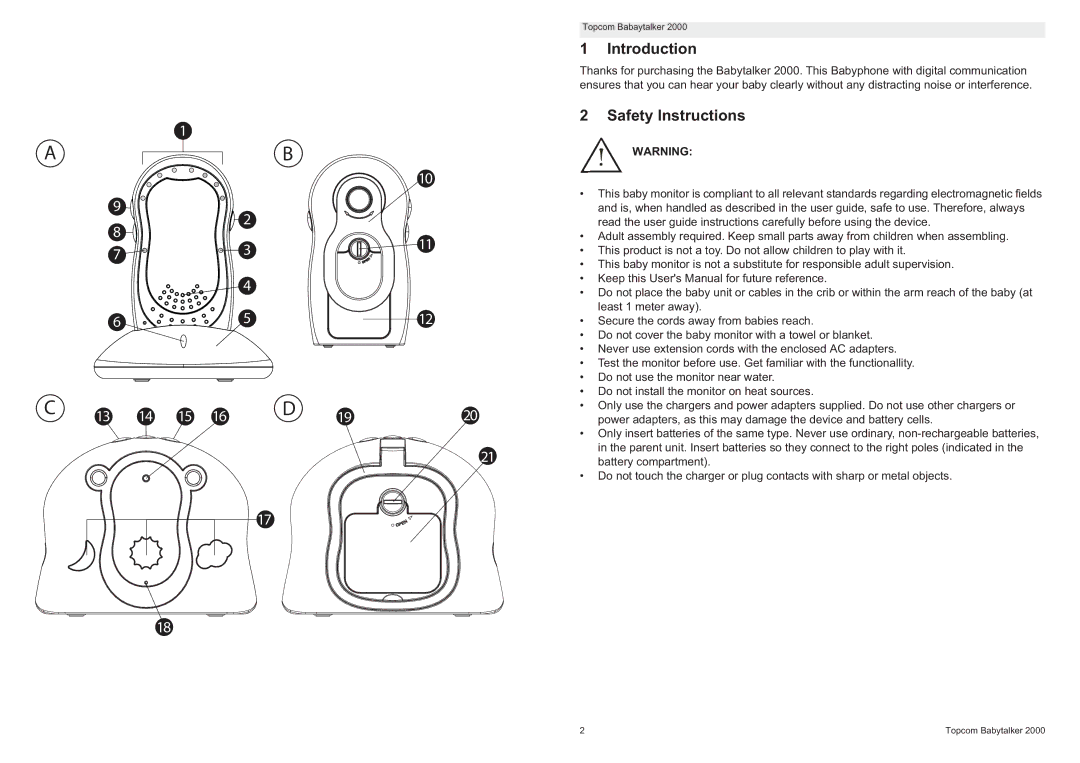 Topcom 2000 manual do utilizador Introduction 