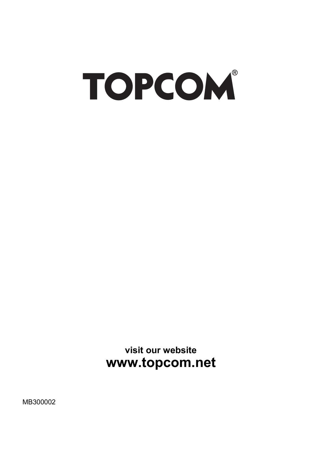 Topcom 2000 manual Visit our website 