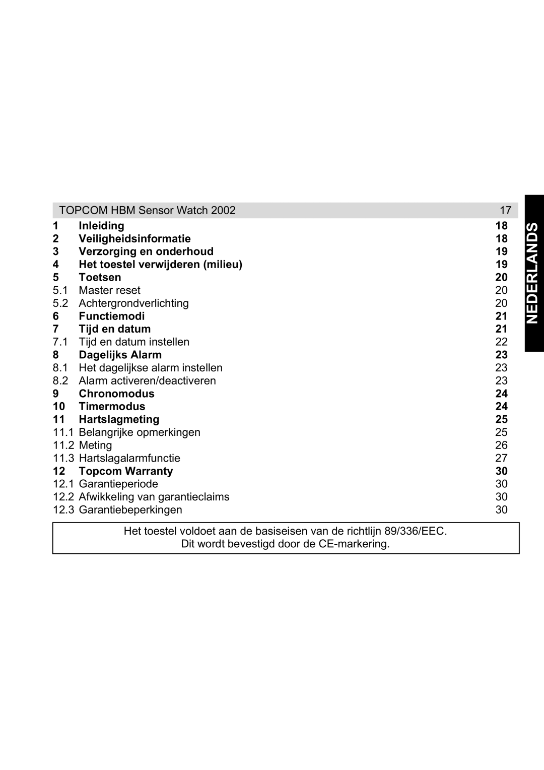 Topcom 2002 manual Nederlands 