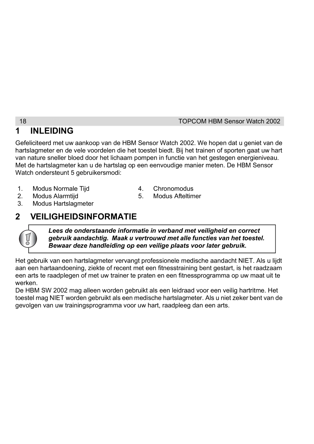 Topcom 2002 manual Inleiding, Veiligheidsinformatie 