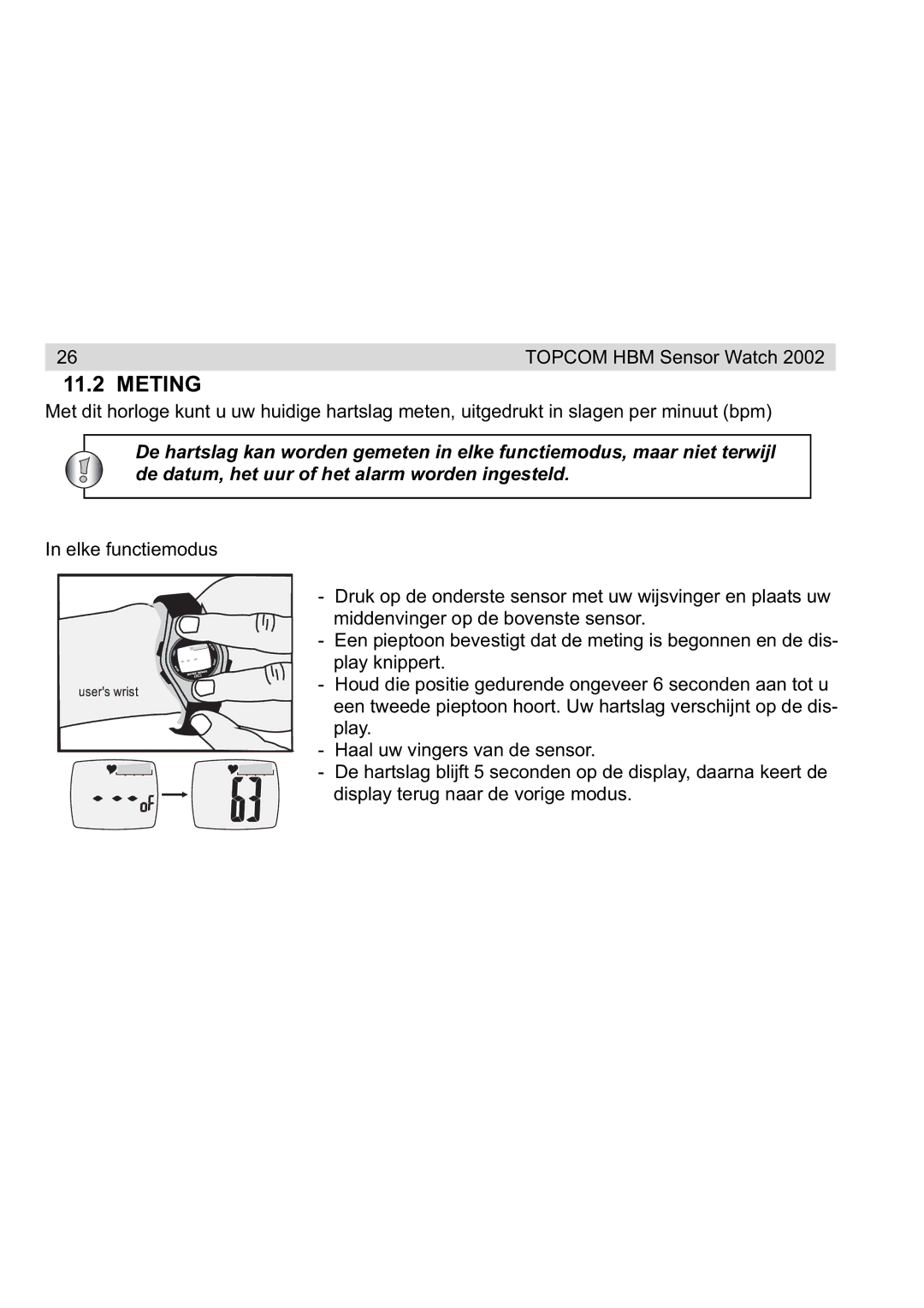 Topcom 2002 manual Meting 