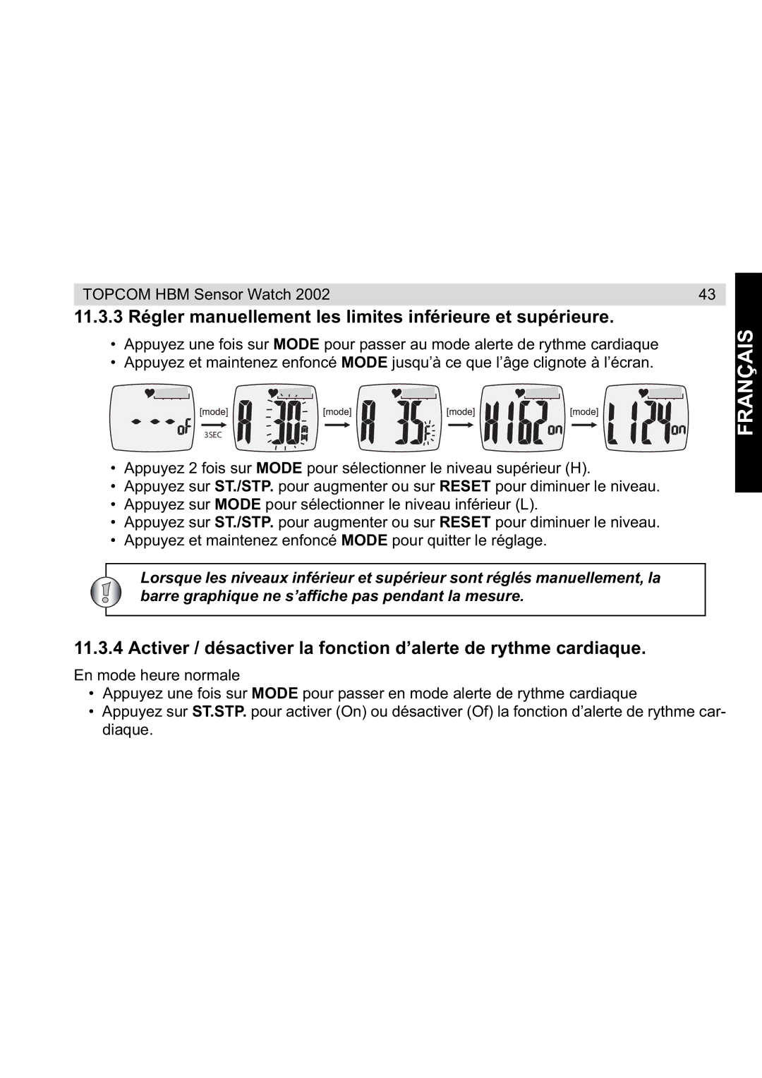 Topcom 2002 manual Français 