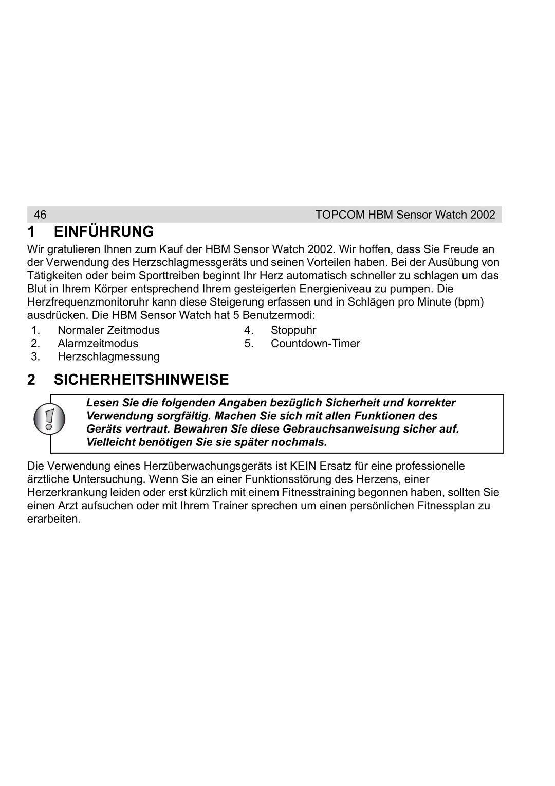 Topcom 2002 manual Einführung, Sicherheitshinweise 