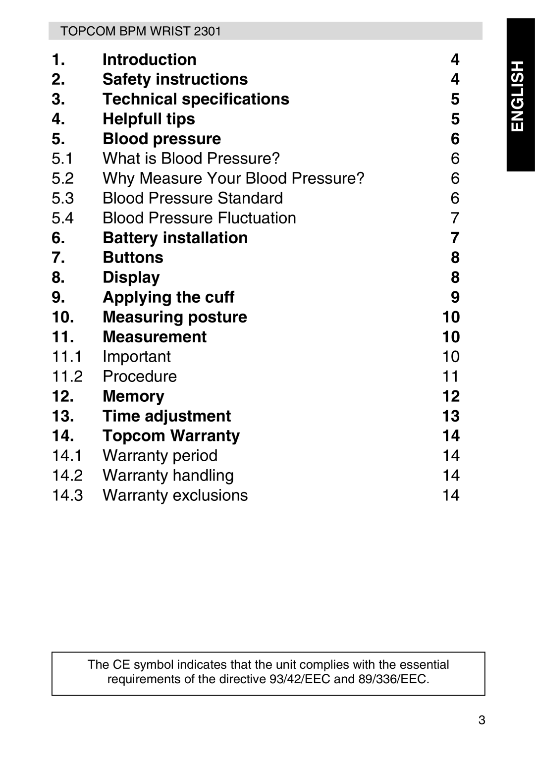 Topcom 2301 manual English 