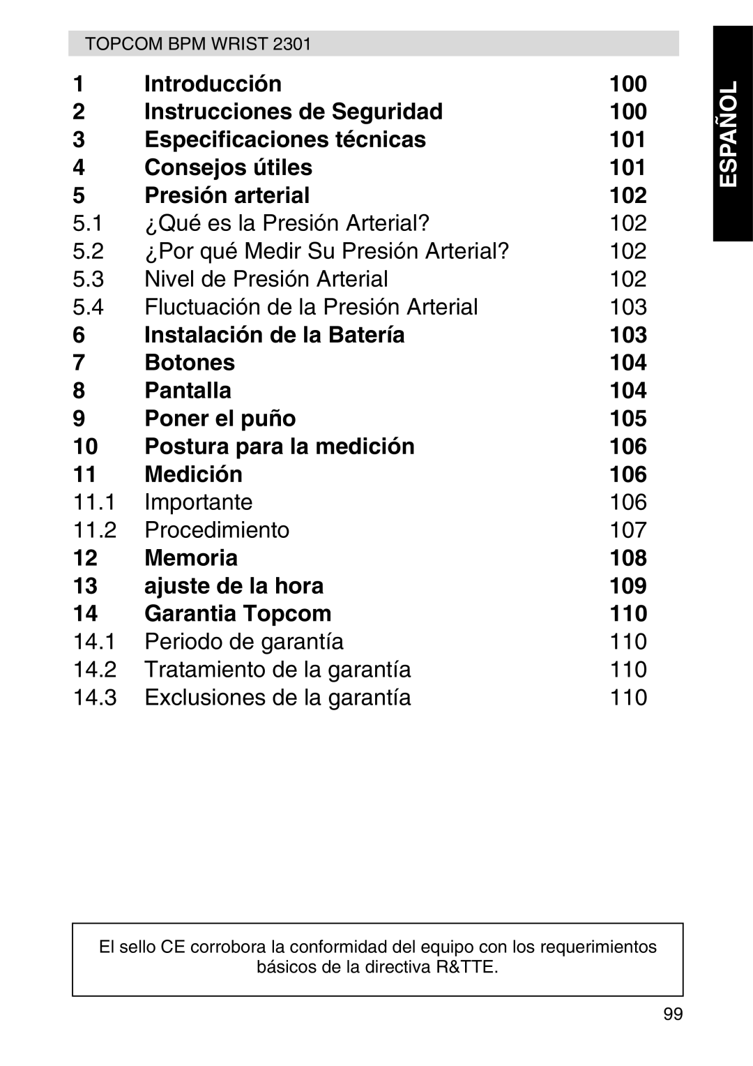 Topcom 2301 manual Español 