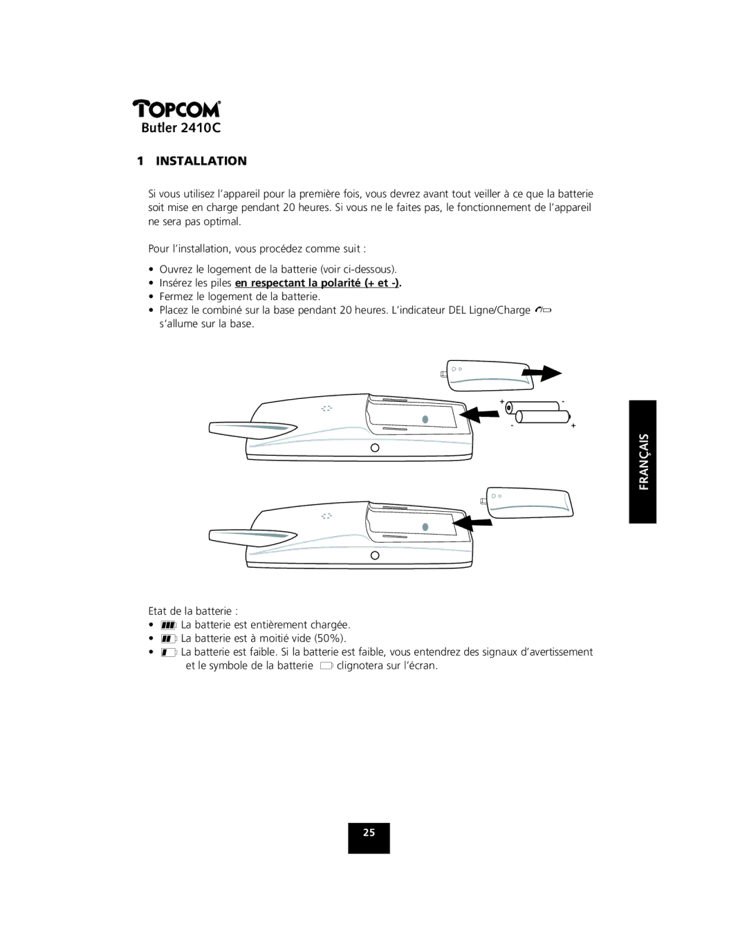 Topcom 2410 C manual Français 