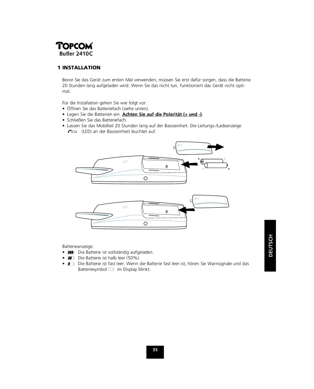 Topcom 2410 C manual Deutsch 