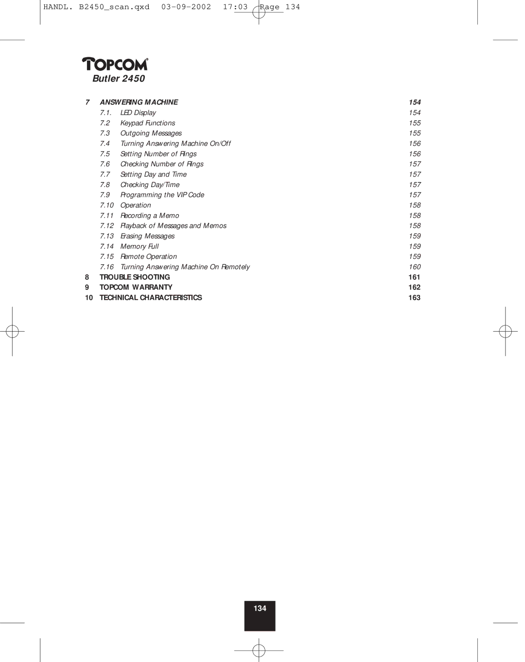 Topcom 2450 manual 134 