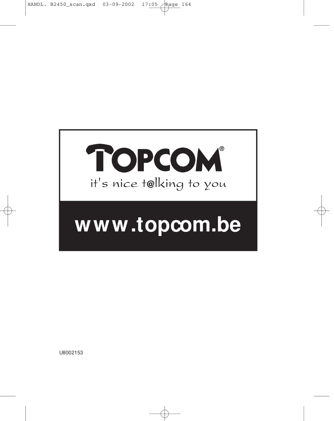 Topcom 2450 manual U8002153 