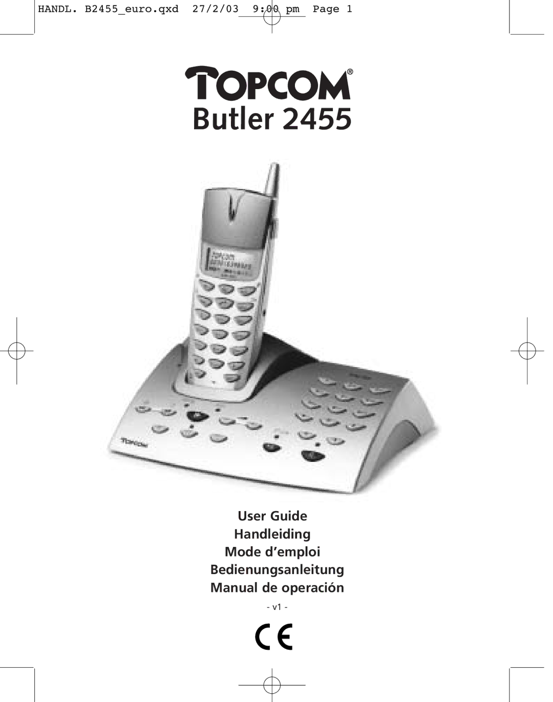 Topcom 2455 manual Butler 