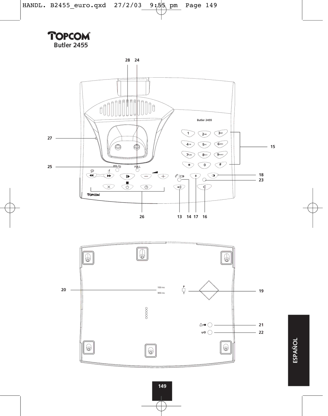 Topcom 2455 manual Español 