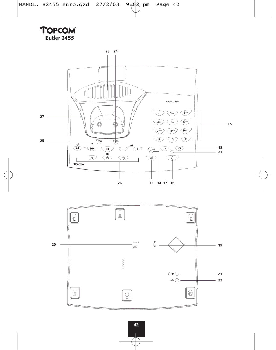 Topcom 2455 manual Butler 