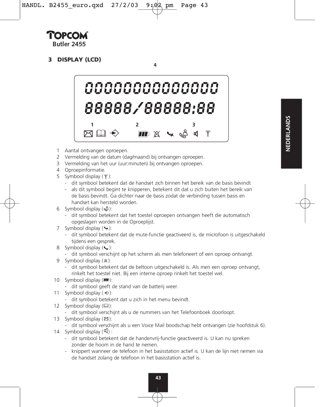 Topcom 2455 manual 0 0 0 0 0 0 0 0 0 0 0 0 8 8 8 8 8 / 8 8 8 8 8 8 