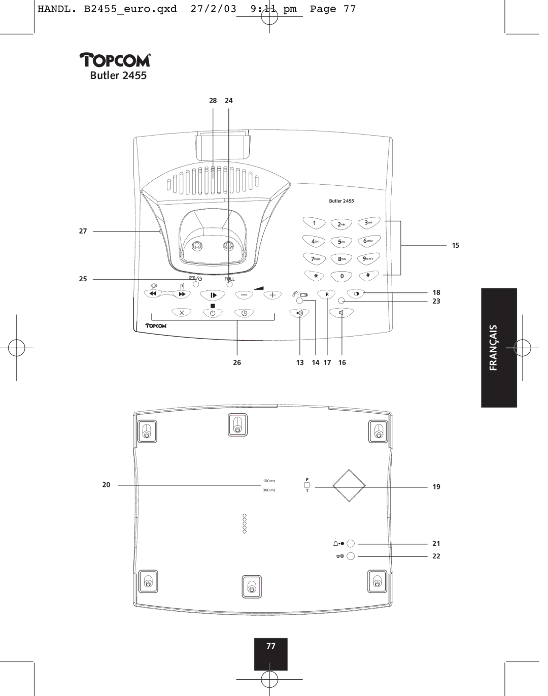 Topcom 2455 manual Butler 