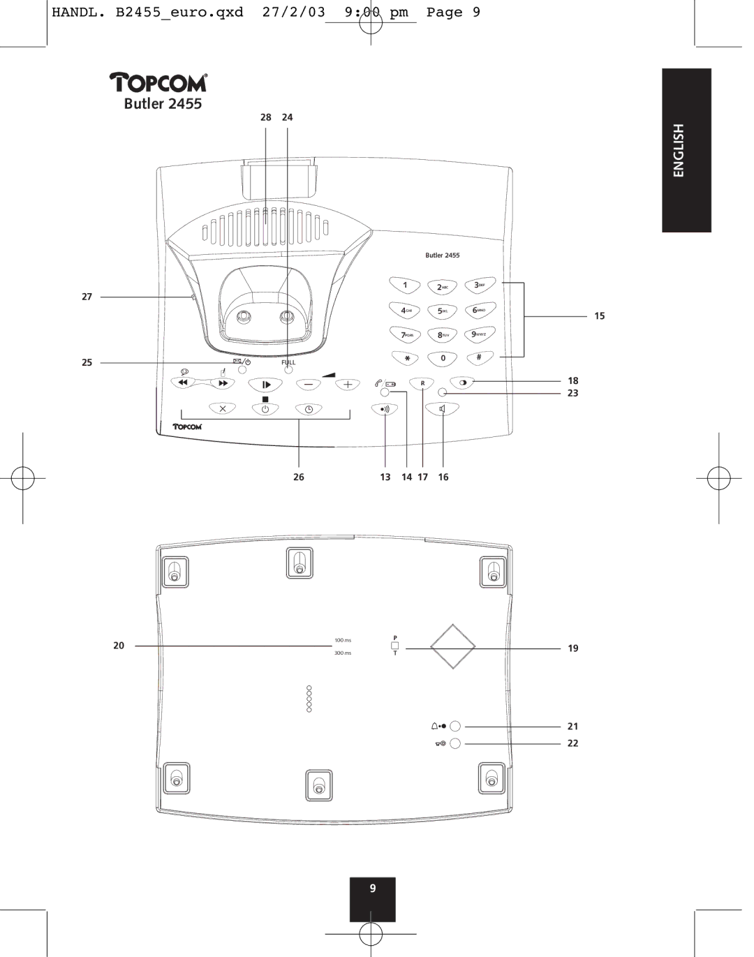 Topcom 2455 manual Butler 