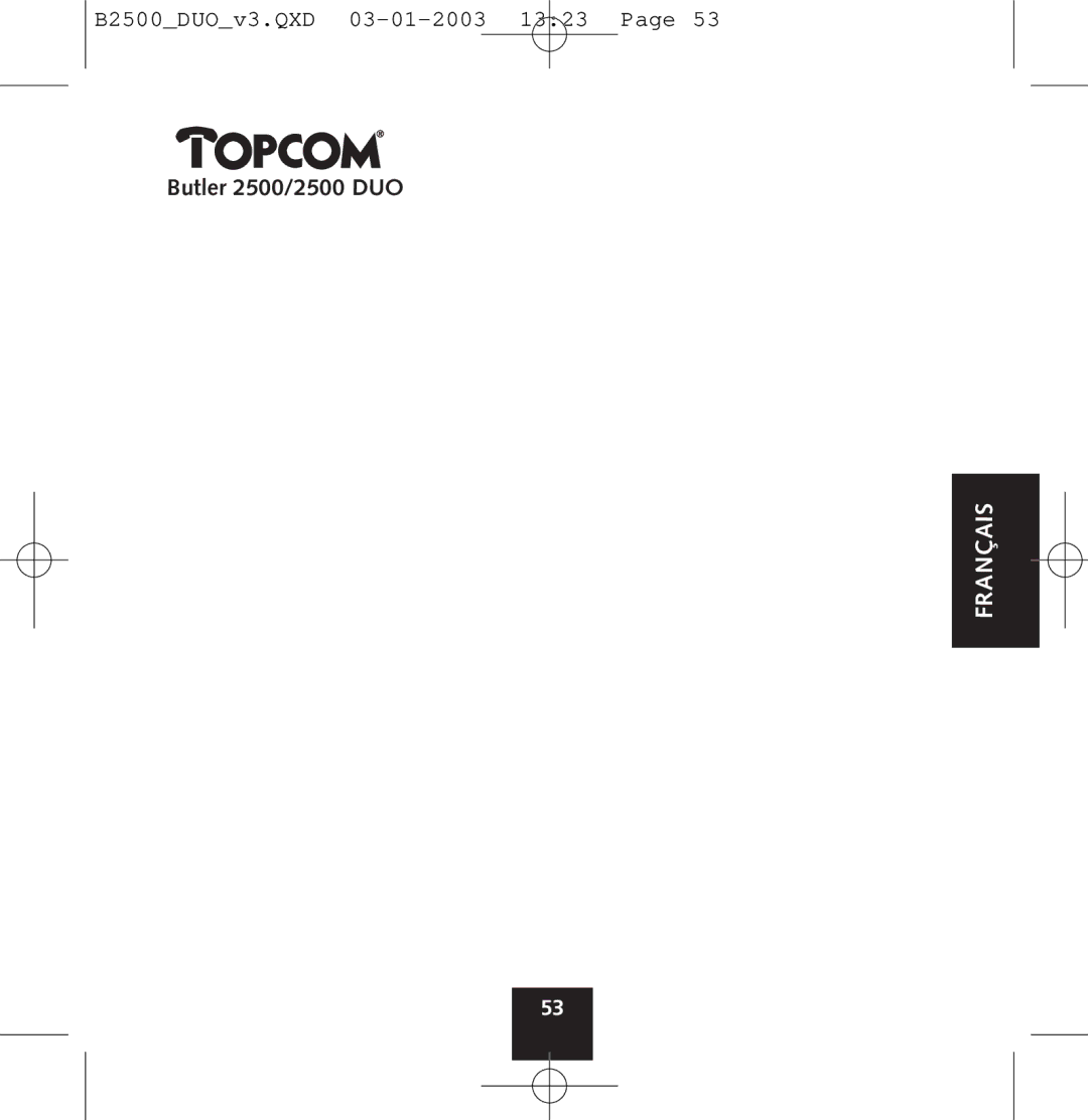 Topcom 2500 manual Français 