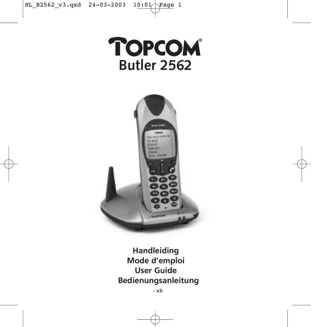 Topcom 2562 manual Butler 