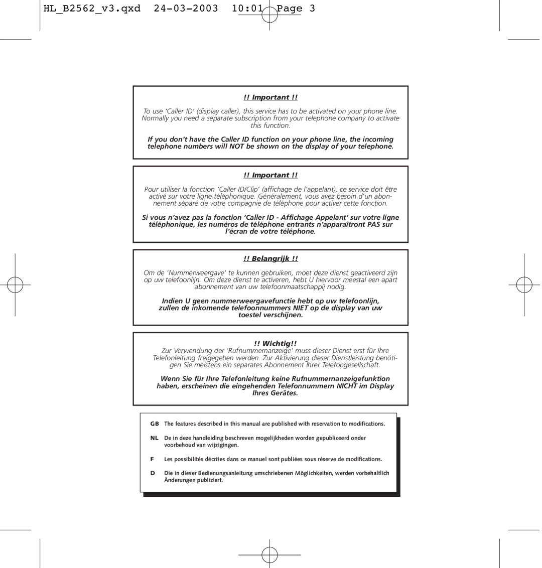 Topcom manual HLB2562v3.qxd 24-03-2003 1001 