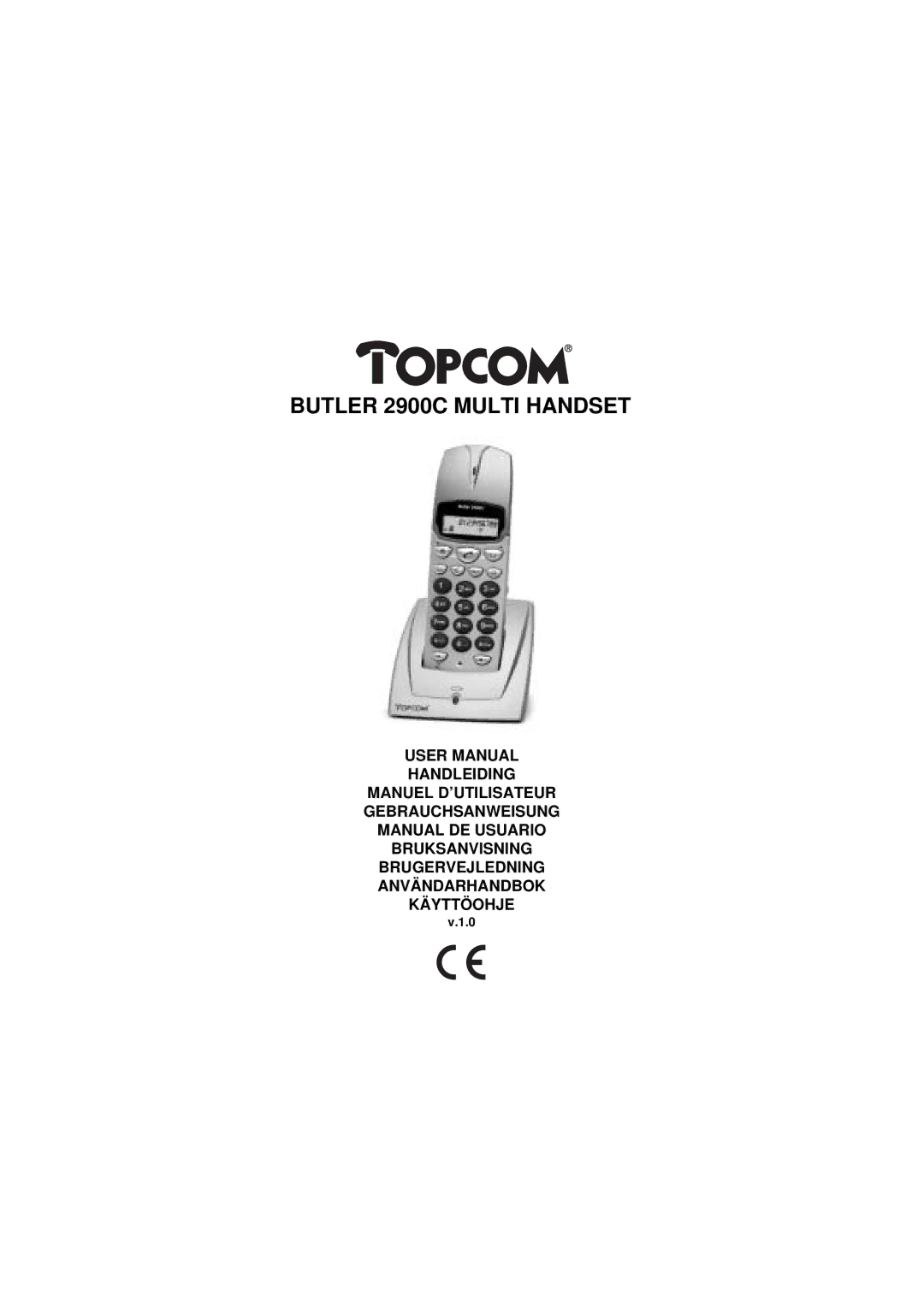 Topcom 2900 C user manual Butler 2900C Multi Handset 