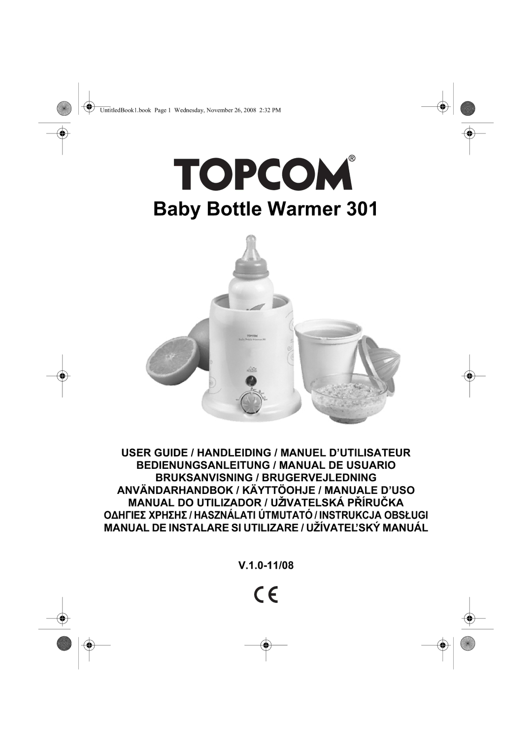 Topcom 301 manual do utilizador Baby Bottle Warmer 