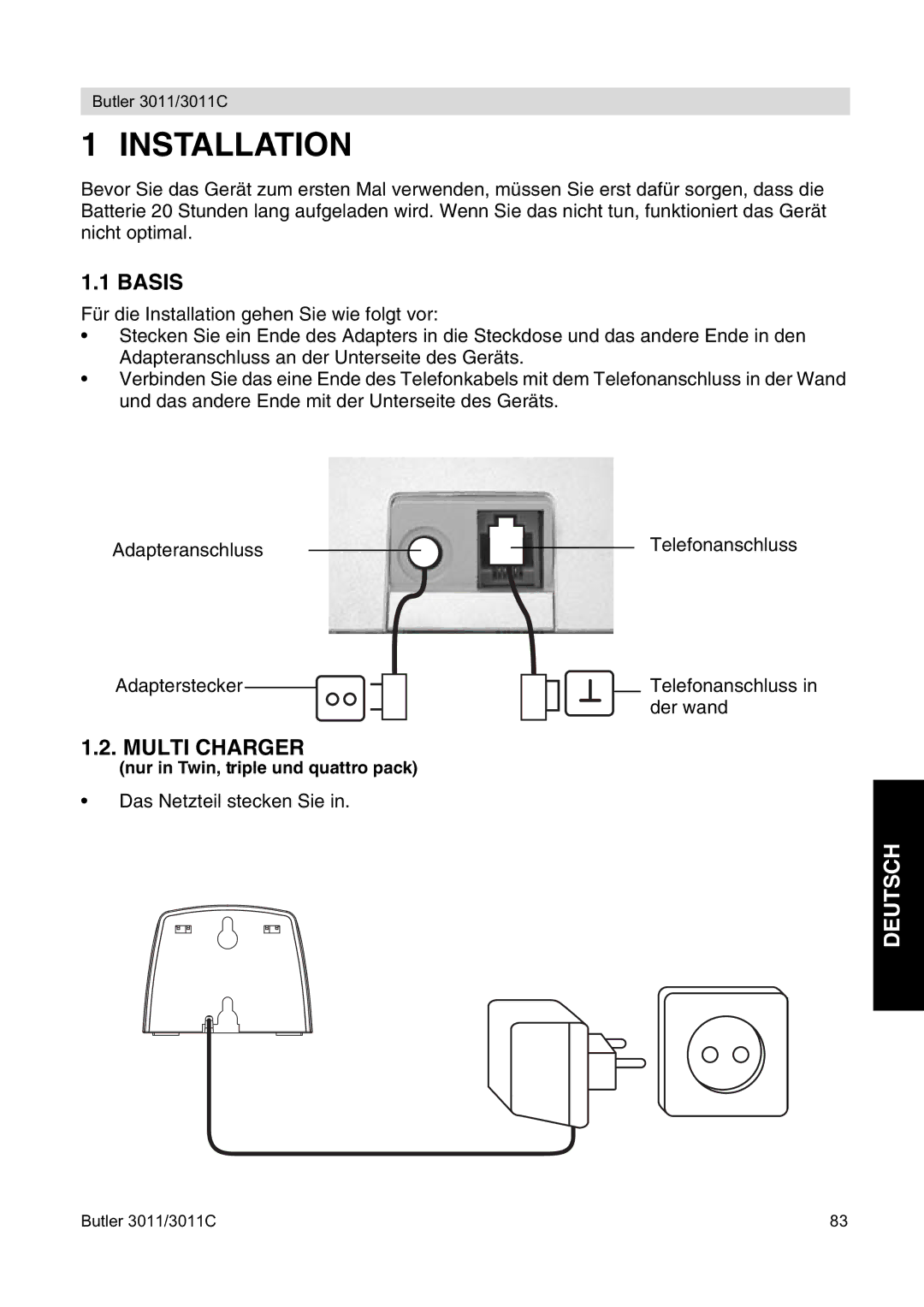 Topcom 3011 manual Deutsch 