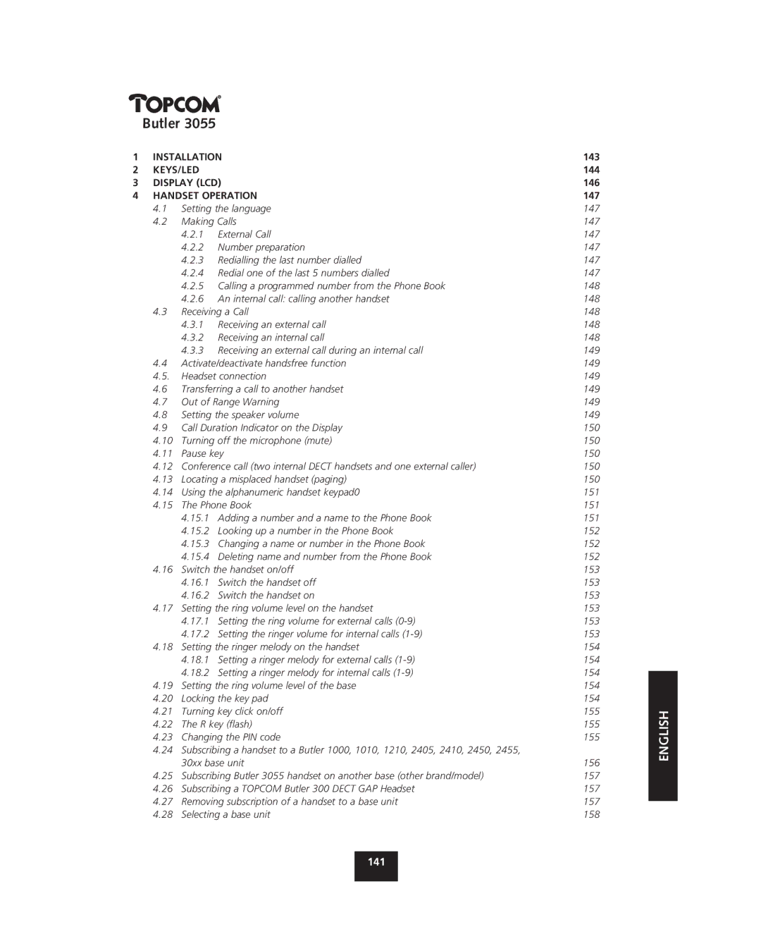 Topcom 3055 manual English 